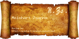 Meinhart Zsanna névjegykártya